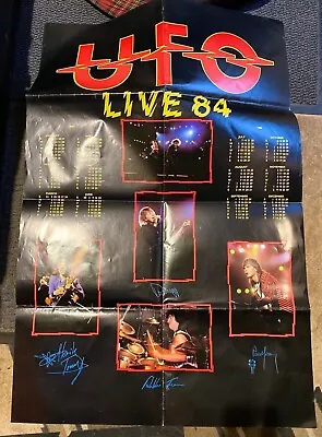 UFO LIVE 1984 TOUR - CONCERT POSTER Large Fold- Out With UK Dates & Band Photos • $35.94