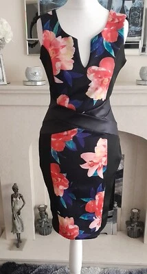 £2.99 • Buy Gorgeous Black And Floral Jane Norman Dress Size 10