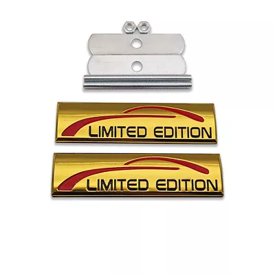 Gold Metal Limited Edition Car Front Grille Emblem + Rear Bagde Sticker Decal • $10.99