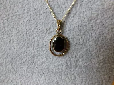 925 Silver Vintage Jewellery Ebony Obsidian Love Anniversary Necklace Pendant 39 • $32.82