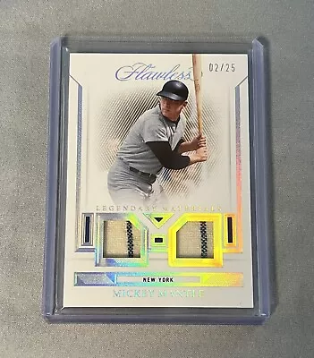 2023 Panini Flawless Legendary Materials Mickey Mantle /25 • $300