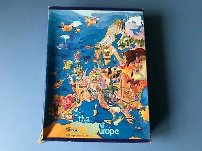 Map JigsawContinent Of Europe 300 Pieces Jigsaw Puzzle Whitman Incomplete • £6