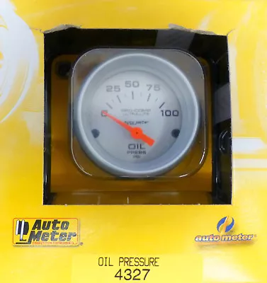 Auto Meter 4327 Ultra Lite Pro Comp Oil Pressure Gauge Electric 0-100 PSI 2 1/16 • $104