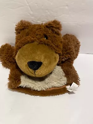 Pappa Geppetto Happy Brown Plush Bear Hand Puppet  Manhattan Toys. Super Soft 7  • $8.50