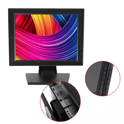 Touch Screen LED Portable 17 Inch VGA Monitor LCD Display POS/PC 1280*1024 USB🔥 • $123.50