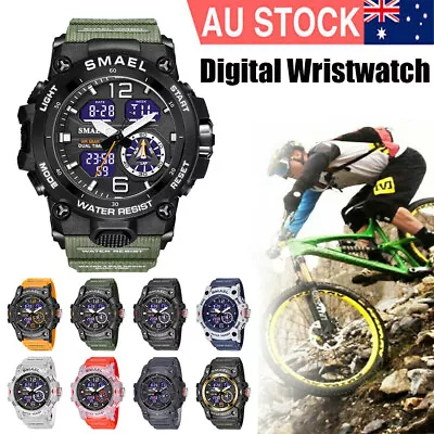 Multifunctional Men's Sport Watches Waterproof Military LED Analog&Digital Watch • $22.59