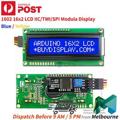 $15.69 • Buy 1602 16X2 LCD Display IIC/I2C/TWI/SPI Serial Interface Module For Arduino AU