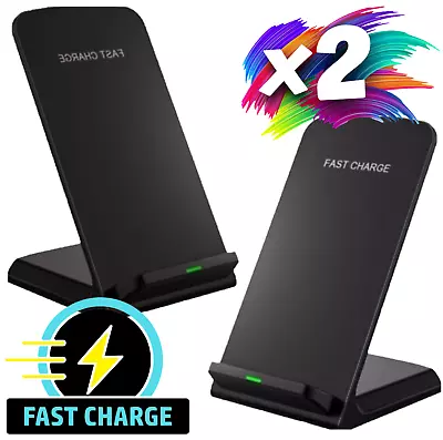 2 Pack Fast Wireless Charger Charging Stand Holder Dock For Galaxy S21 S20 S9 S8 • $12.75