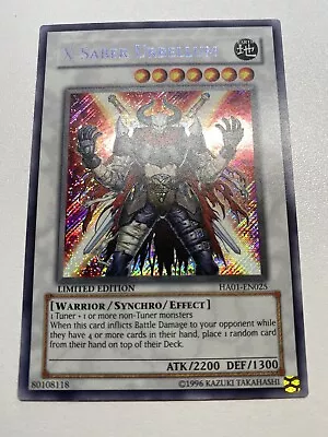 Yu-Gi-Oh! X-Saber Urbellum Secret Rare Limited Edition HA01-EN025 HP • $1