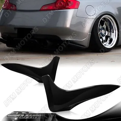 For 2003-2006 Infiniti G35 Coupe Black Rear Bumper Lip Mud Guards Polyurethane • $95.02