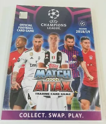 Champions League Match Attax Football Folder 2018/19 With 133 Cards • £19.27