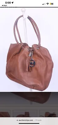 Michael Kors Tan Leather Ring Tassel Tote • $60