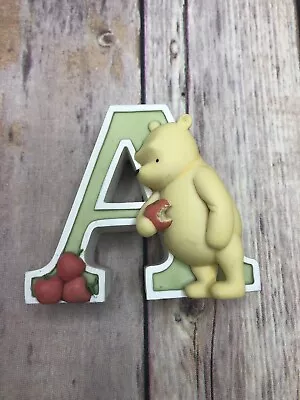 Disney Classic Winnie The Pooh Ceramic Alphabet Letter  A  Michel & Co. RETIRED  • $17.99