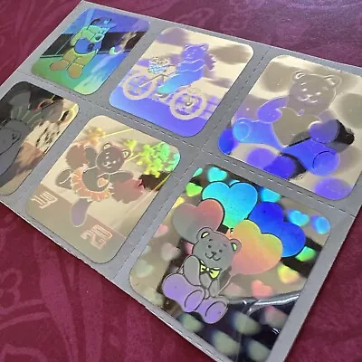 Vintage 80s Sticker Bears Hearts Holographic Prism Hologram Teddy Bear Mods • $16.95