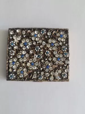 Vintage Marhill Rhinestone Compact Makeup Powder Mirror Case • $45