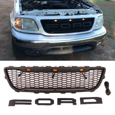 Grill For FORD F150 1999-2003 Front Grille Raptor Style Honeycomb W/ Light Black • $168.97