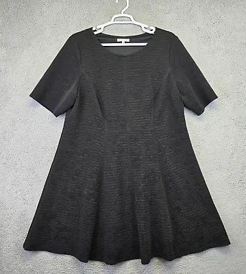 Sandra Darren Dress Women’s Plus Size 20 W Black Fit And Flare Stretchy Textured • $27.06