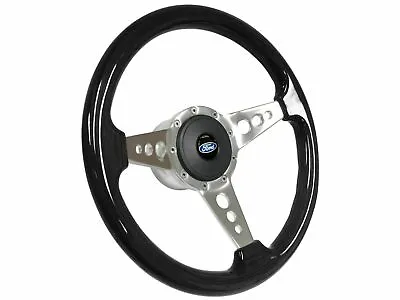 1968-91 Ford S9 Sport Espresso Wood Steering Wheel Kit 3 Spoke-Holes • $314.99