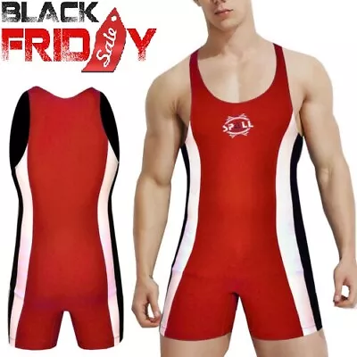 Mens Wrestling Suit Swimming Gymnastic Dancewear Boating Running Siglet By SPALL • £15.99