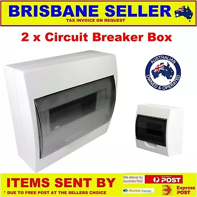 $43.99 • Buy 2 X Switchboards Surface Din Distribution Box 10 Way Board Breaker RCD ENCLOSURE