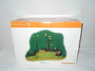 2002 Dept 56 Vtg Halloween Haunted Fiber Optic Village Backdrop Scene          • $34.99