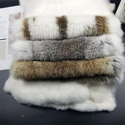 4PCS Real Rabbit Skin Pelt Fur Hide Natural Tanned Leather Animal Training Dummy • $25.64