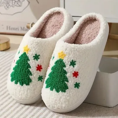 Slippers For Women Cute And Comfy Christmas Tree Santa Claus Cute Cartoon Indoor • $19.99