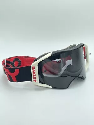 Oakley Airbrake MX Motorcycle Dirt Bike Off Road Goggles Black/White/Red • $79