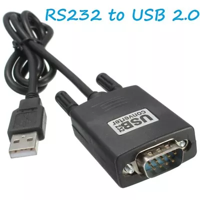 USB 2.0 To RS232 Serial DB9 9 Pin Converter PC Computer Adapter Cable GPS PDA • £3.99