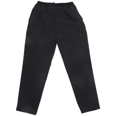 A Pair Of Pants Men Baggy Chef Pants Practical All-black Workwear Chef Pants  • $22.13