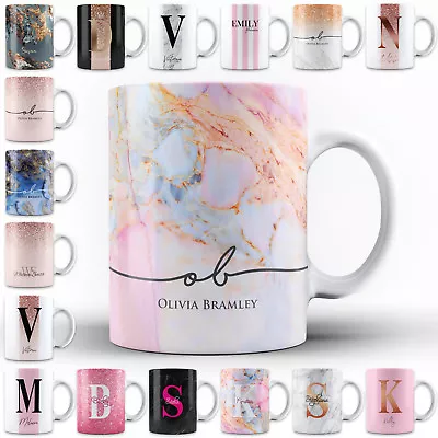 Personalised Marble / Pattern Mug. Add A Name For A Unique Custom Gift Cup • £8.99