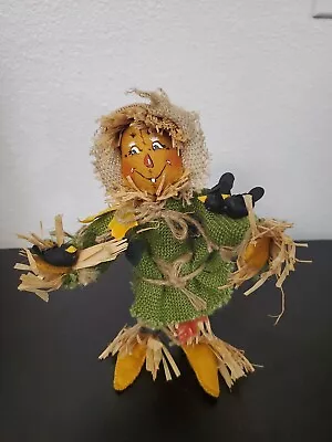 2007 Annalee 9  Scarecrow & Crow With Foliage Posable W/ Tag • $24.50