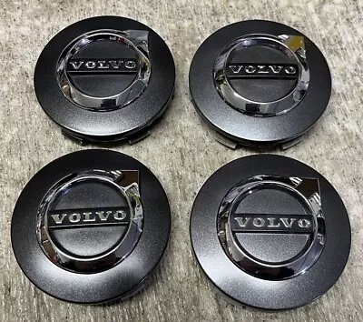 VOLVO XC90 XC60 XC40 V90 V60 S90 S60 CENTER CAPS SET P/n 31400897 2015-24 GRAY • $41.99