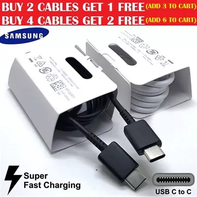 Genuine Samsung Galaxy Type C To C Note S21 Ultra Super Fast USB C Charger Cable • £3.39