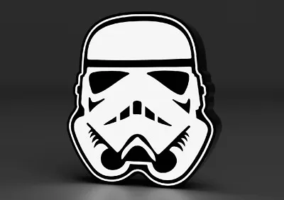 Star Wars LED Light Box Illuminating Galactic Display Sign Storm Trooper Helmet • £69.99