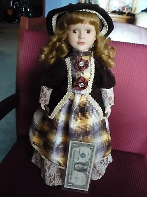 Vintage Kaiser Chicago Fancy Dress Young Girl Doll On Metal Stand • $34.99