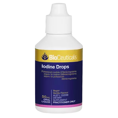 BioCeuticals Iodine Drops 50mL Oral Liquid Healthy Thyroid Gland Function Vegan • $23.07