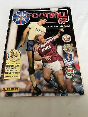 72 Page Panini 1987 Football Sticker Album  Complete All Stickers VGC • £35