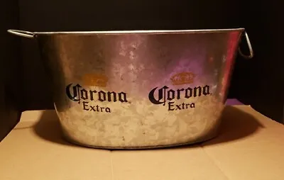 Corona Ice Bucket Beer Bottle Metal Extra Large 16 Inch Handles Cerveza Light • $17.95