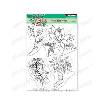 £18.99 • Buy Penny Black Clear Stamps - Floral Festivities 31-008