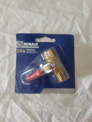 Kobalt NPT Mini Ball Valve 1/4  #221029 • $6