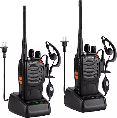 Long Range Walkie Talkie 2 Set 50 Mile Two Way Radio Charge Headset Waterproof • $24.50