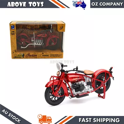 Newray 1:12 Scale 1930 Indian Four Burgendy Diecast Motorcycle Model Toy • $49.69