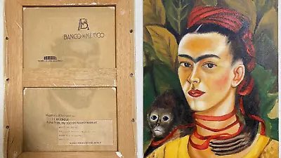 Frida Kahlo - Painting On Canvas (handmade) Vtg Art Signed And Stamped • $500