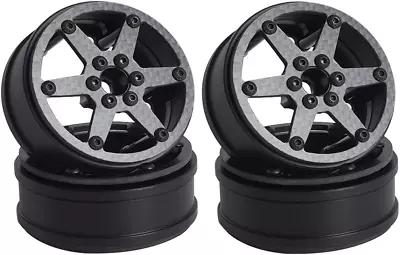 2.2 Inch Carbon Fiber Wheels W/ 12Mm Hex Hub For RC Competition Crawler MOA II A • $77.99