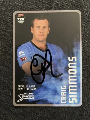 $1.49 • Buy Craig Simmons Signed Adelaide Strikers 2014 KFC Big Bash BBL T20 Cricket