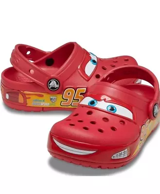 Crocs Classic Lightning McQueen Clog Toddler US C9 UK C9 EUR 25-26 NO BOX • $95.11