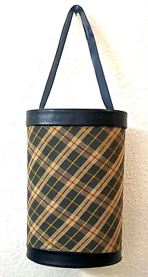 Vintage Plaid Project Bag For Knitting Crochet Needlepoint Craft Tote • $20.95