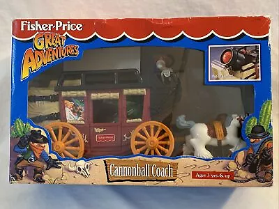 Fisher-Price Great Adventures CANNONBALL COACH Western SET NEW NRFB 1996 • $99.99