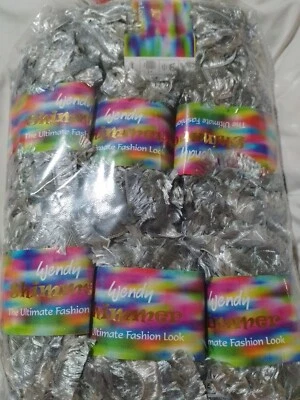 £6 • Buy Wendy Shimmer Fashion Yarn. Silver 7 Balls In Pack. Job Lot. Clearance Bargain 